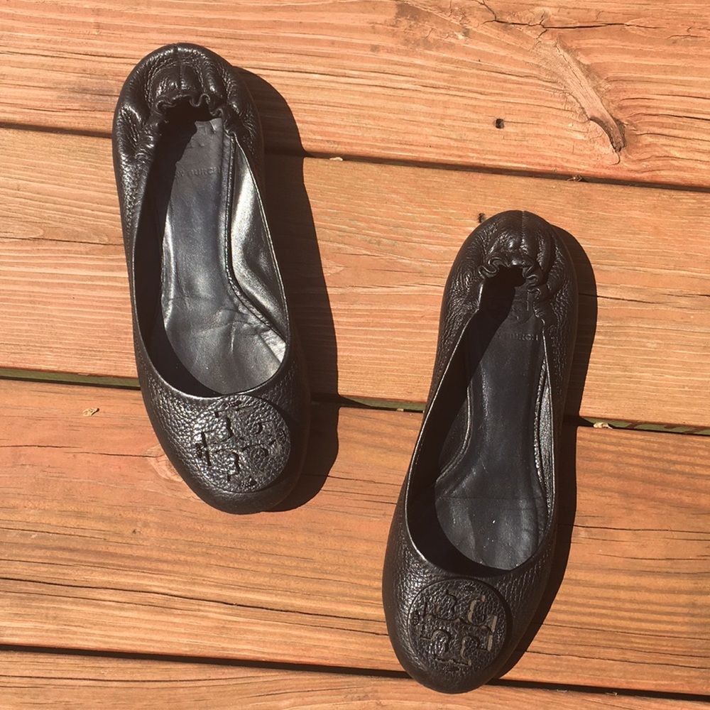 Tory Burch Black Reva Flats